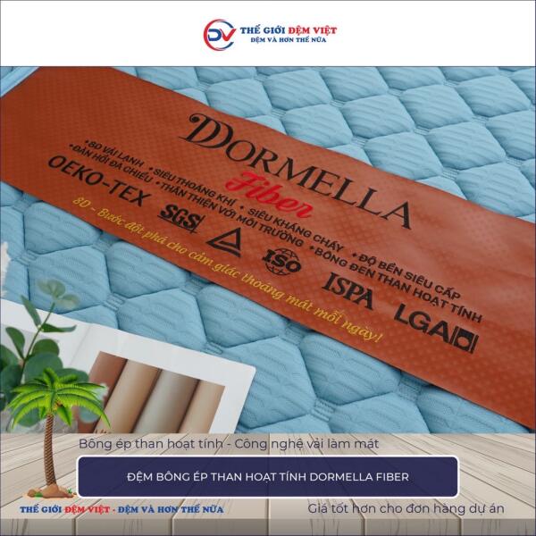 Đệm bông ép Kim Cương than hoạt tính Dormella Fiber 3